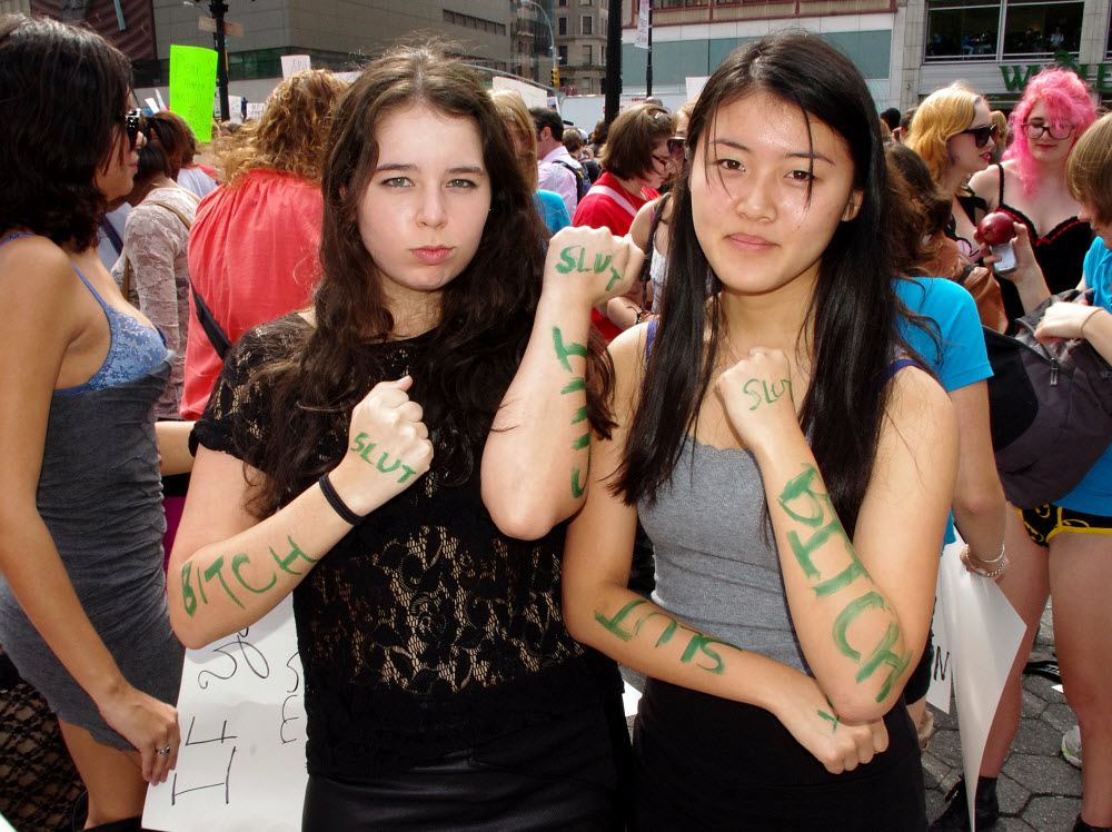 Women Protesting use of the words Bitch / Slut in October 2011
